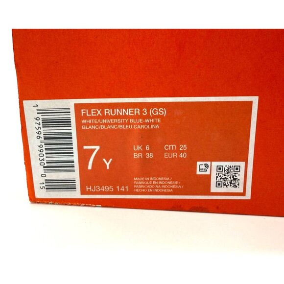 Nike Slip-On Kids Sneakers White/Blue/Orange Size 7Y Breathable Mesh Athletic Sh - Picture 7 of 7